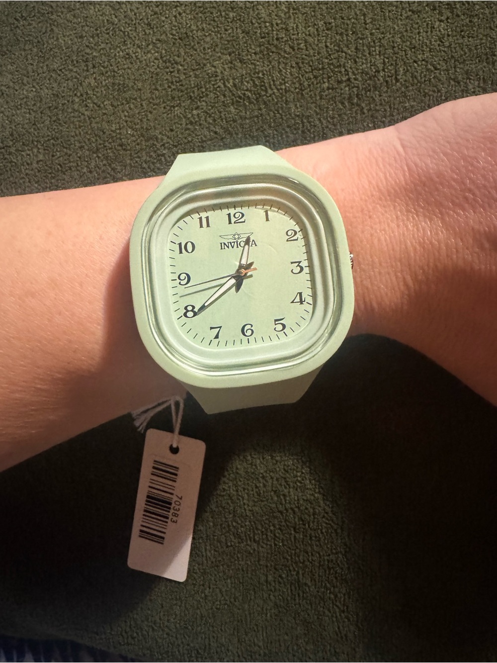 Invicta Light Mint Green Silicone Analog Watch